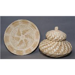2 PAPAGO BASKETS