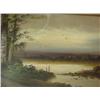 Image 2 : OIL ON BOARD - SUNSET OVER POND