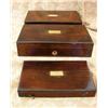 Image 1 : Three Vintage Rosewood Boxes with Technical Drawing Ins