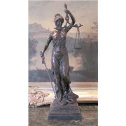 Noble Bronze Sculpture Lady Justice