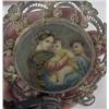 Image 1 : ANTIQUE 19TH C IVORY PAINTING MINIATURE SILVER FRAME