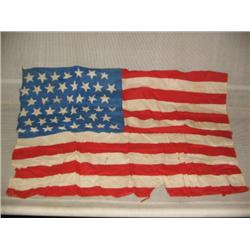 Antique 19th C 45 Star US Flag Spanish American War