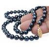 Image 1 : Gorgeous 18in 8-9MM NATURAL AKOYA AAA BLACK PEARL NECK