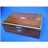 Image 1 : Beautiful 1840s MAHOGANY INLAID SEWING BOX COMPARTMENTS