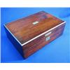 Image 2 : Beautiful 1840s MAHOGANY INLAID SEWING BOX COMPARTMENTS