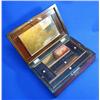 Image 4 : Beautiful 1840s MAHOGANY INLAID SEWING BOX COMPARTMENTS