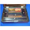 Image 5 : Beautiful 1840s MAHOGANY INLAID SEWING BOX COMPARTMENTS