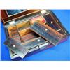 Image 6 : Beautiful 1840s MAHOGANY INLAID SEWING BOX COMPARTMENTS