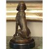 Image 2 : Outstanding Bronze Sculpture Seated Hound Dog