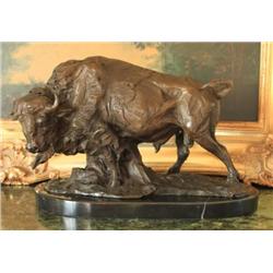 Massive Bronze Sculpture Buffalo - Bison