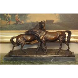 Huge Bronze Sculpture Horse Play