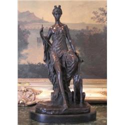 Lovely Bronze Sculpture Victorian Royal Lady and