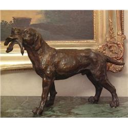 Great Bronze Sculpture Retriever - Hunting Dog