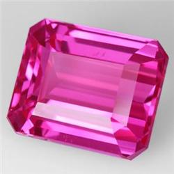 SPARKING 23.97 CT RED TOPAZ EMERALD CUT GEMSTONE