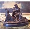 Image 1 : Lovely Bronze Sculpture Woman and Wolves