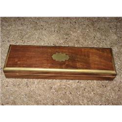 Dazzling Rosewood Jewelry Box with Brass Inlay and Bras