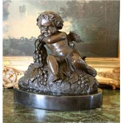 Dazzling Bronze Sculpture Bronze Cupid Cherub