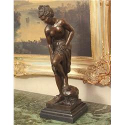 Magnificent Bronze Sculpture Sensual Woman