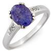 Image 1 : Genuine 1.35ctw Tanzanite & Diamond Ring 10K White Gold - Retails for $960