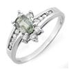 Image 1 : Genuine 1.08 ctw Green Sapphire & Diamond Ring Gold - Retails for $1010