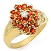 Image 1 : Genuine 1.39ctw Red Sapphire & Diamond Ring Yellow Gold - Retails for $1430