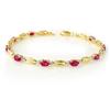 Image 1 : Genuine 3.25 ctw Ruby Bracelet 10K Yellow Gold - Retails for $1230