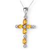Image 1 : Genuine 3.65ctw Yellow Sapphire & Diamond Necklace Gold - Retails for $1640
