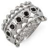 Image 1 : Natural 0.75 ctw White & Black Diamond Ring 10K Gold - Retails for $1710