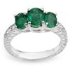 Image 1 : Genuine 2.50 ctw Emerald & Diamond Ring 10K White Gold - Retails for $1440