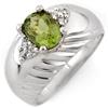 Image 1 : Genuine 1.15ctw Green Tourmaline & Diamond Ring Gold - Retails for $1310
