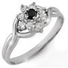 Image 1 : Natural 0.33 ctw White & Black Diamond Ring 10K Gold - Retails for $1350