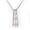 Image 1 : Natural 0.25 ctw Diamond Necklace 10K Multi tone Gold - Retails for $840