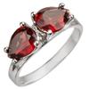 Image 1 : Genuine 2.25 ctw Garnet Ring 10K White Gold - Retails for $610