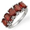 Image 1 : Genuine 3.0 ctw Garnet Ring 10K White Gold - Retails for $570