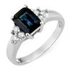 Image 1 : Genuine 2.66 ctw Blue Sapphire & Diamond Ring 10K Gold - Retails for $1540