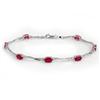 Image 1 : Genuine 5.02 ctw Ruby & Diamond Bracelet White Gold - Retails for $1210