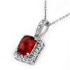 Image 1 : Genuine 2.25ctw Pink Tourmaline & Diamond Necklace Gold - Retails for $1640