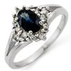 Image 1 : Genuine 1.05 ctw Blue Sapphire & Diamond Ring 10K Gold - Retails for $1020