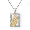 Image 1 : Natural 0.45 ctw Diamond Necklace 10K Multi tone Gold - Retails for $1320