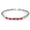 Image 1 : Genuine 2.0 ctw Ruby Bracelet 10K White Gold - Retails for $980