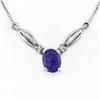 Image 1 : Genuine 1.30 ctw Tanzanite & Diamond Necklace 10K Gold - Retails for $920