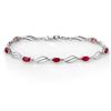 Image 1 : Genuine 3.02 ctw Ruby & Diamond Bracelet White Gold - Retails for $1060