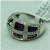 Image 2 : Natural 2.21 ctw Diamond and Blue Sapphire Ring in 14K White Gold - MSRP $4664