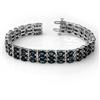 Image 1 : Genuine 30.26 ctw Blue Sapphire & Diamond Bracelet Gold - Retails for $14090