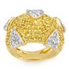 Image 1 : Genuine 5.0 ctw Yellow Sapphire & Diamond Ring 14K Yellow Gold - Retails for $6160