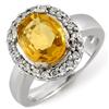 Image 1 : Genuine 3.4 ctw Yellow Sapphire & Diamond Ring 10K Gold - Retails for $2750