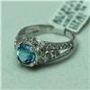 Image 2 : Natural 2.42 ctw Diamond and Topaz Ring in 14K White Gold - MSRP $2380