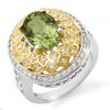 Image 1 : Genuine 4.05 ctw Green Tourmaline & Diamond Ring Gold - Retails for $4800