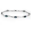 Image 1 : Genuine 5.02 ctw Sapphire & Diamond Bracelet 10K Gold - Retails for $1210