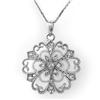 Image 1 : Natural 0.50 ctw Diamond Necklace 14K White Gold - Retails for $2340